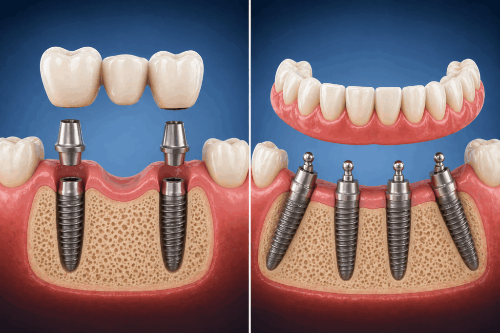 Traditional Implants vs All-on-4 Implants